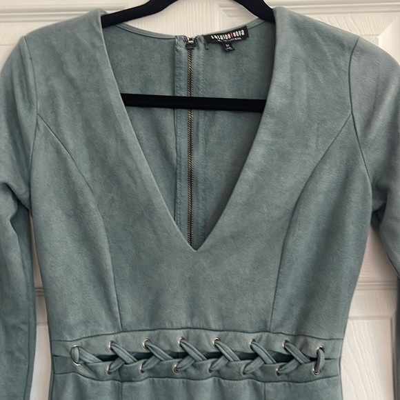 Cool toned Blue Mini Dress - Picture 3 of 4